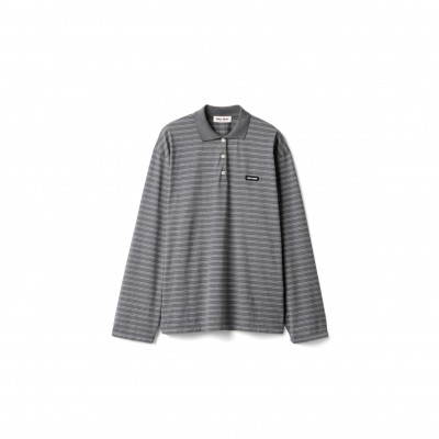 MIU MIU COTTON JERSEY POLO SHIRT MJL015